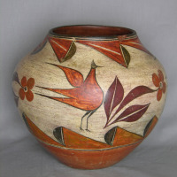 4 Color Bird jar, c. 1930
